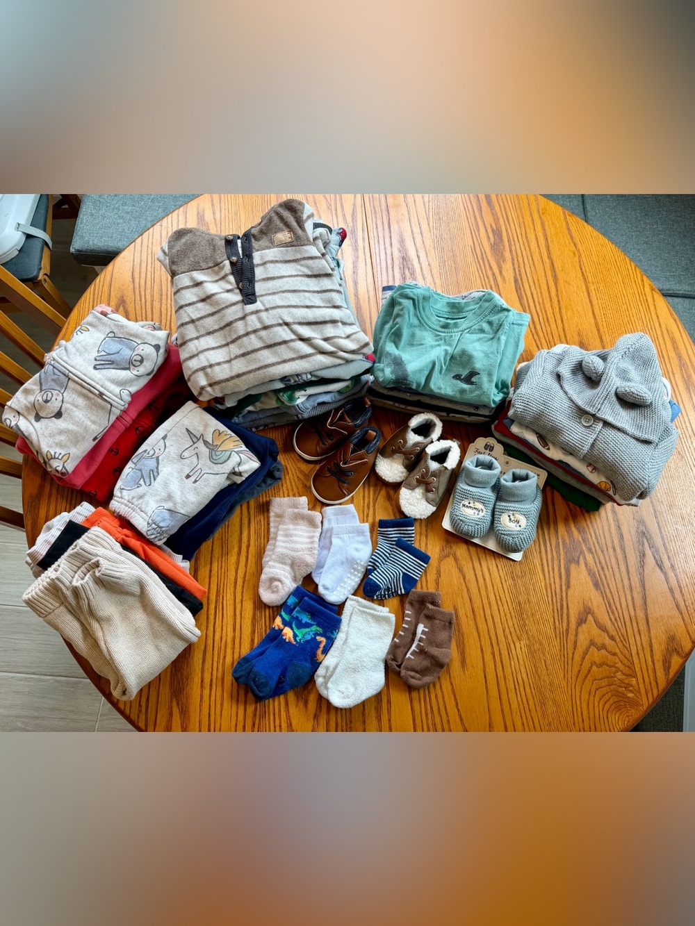 Baby Boy 3-6M Complete Fall Wardrobe Bundle Clothes/PJs/Shoes